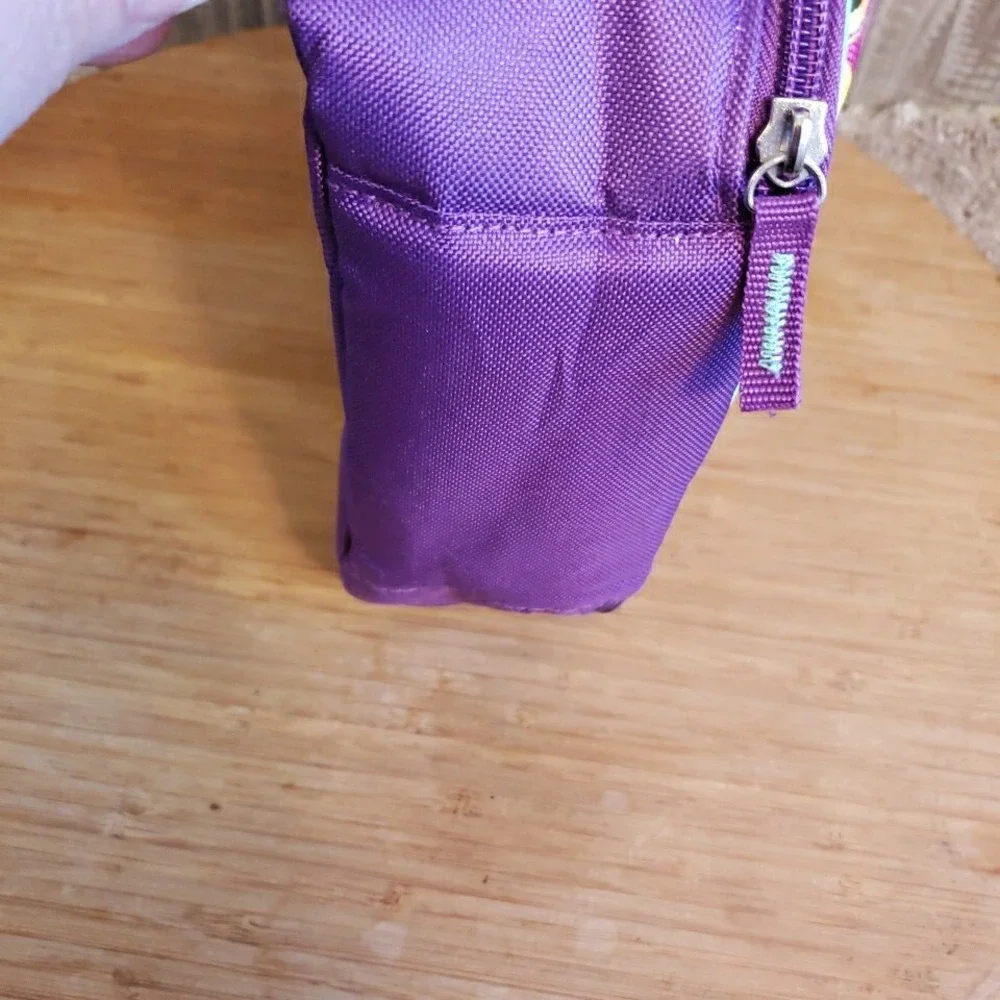 VGC Thermos Soft Cooler Purple Geo. Multicolor Insulated Warm/Cold Lunch Bag/Box